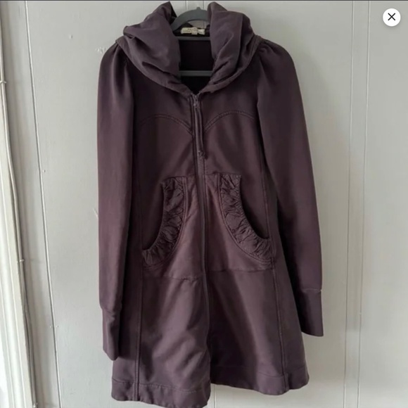 Prairie Underground Long Cloake Hoodie Bruise Color Purple XS - Picture 7 of 7